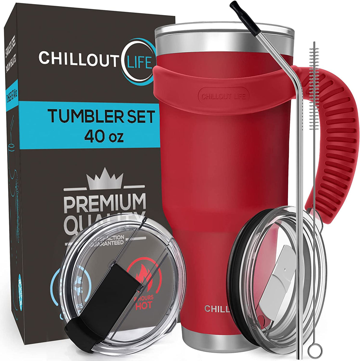 ChillOut Life cHILLOUT LIFE 30 oz Stainless Steel Tumbler with Lid - Double  Wall Vacuum Insulated Large Travel coffee Mug with Splash Proof Li