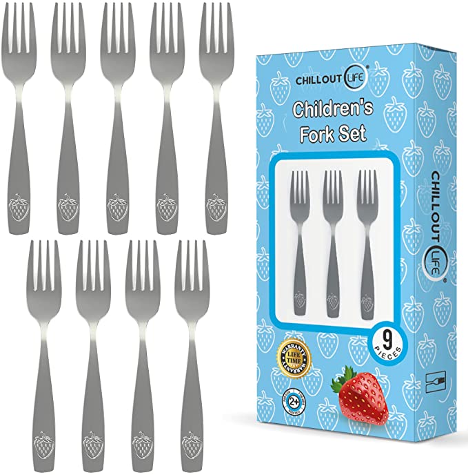 Stainless Steel Kids Silverware Set by Chillout Life for Kids - 6