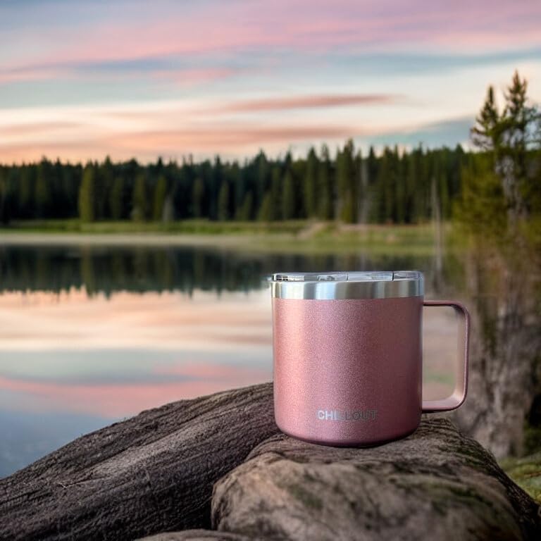 CHILLOUT LIFE 16 oz Stainless steel Vacuum Insulated Coffee Mug with H