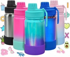 CHILLOUT LIFE 22 oz Insulated Water Bottle with Leakproof Spout Lid fo