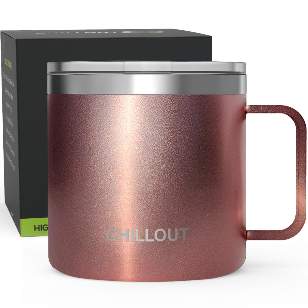 CHILLOUT LIFE 16 oz Stainless steel Vacuum Insulated Coffee Mug with H