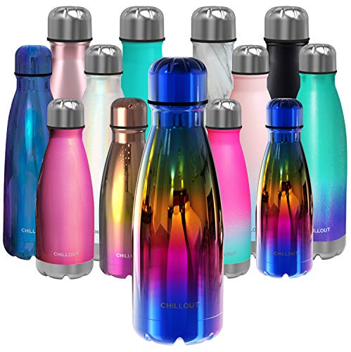 CHILLOUT LIFE Stainless Steel Water Bottle for Kids School: 12 oz Double  Wall Insulated Cola Bottle Shape