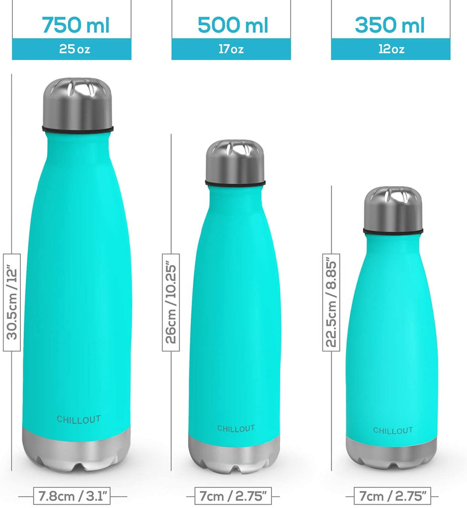 12 cup water bottle CHILLOUT LIFE Stainless Steel Water Bottle for Kids School: 12 oz Doub