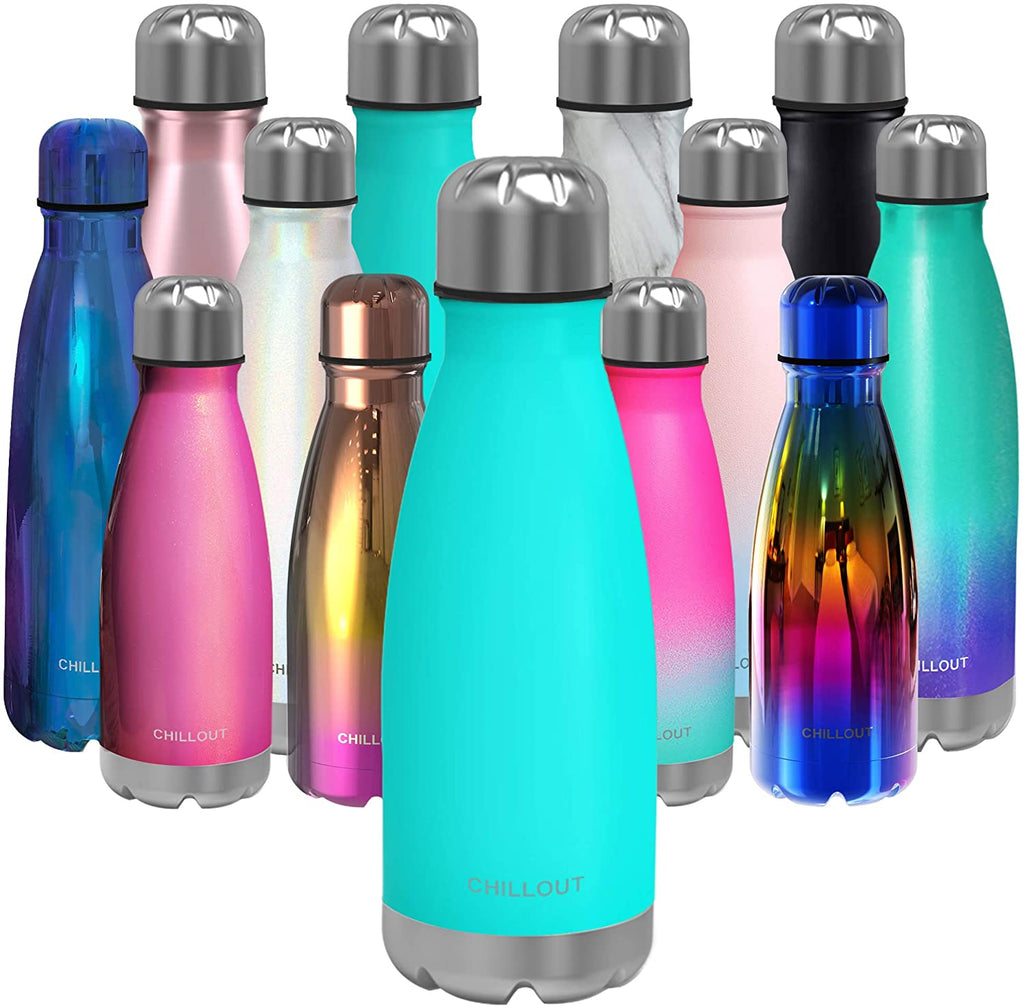CHILLOUT LIFE Stainless Steel Water Bottle for Kids School: 12 oz Doub