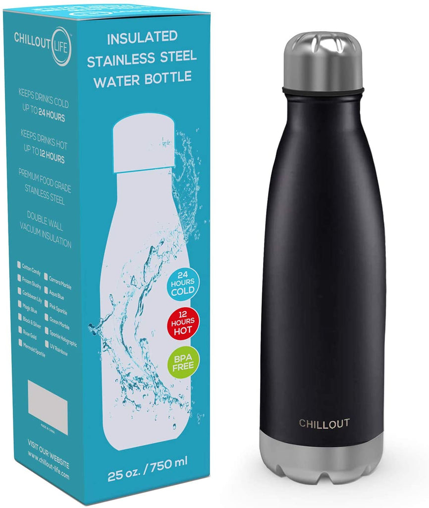 Stainless Steel 12oz Pour Spout Water Bottle Ocean