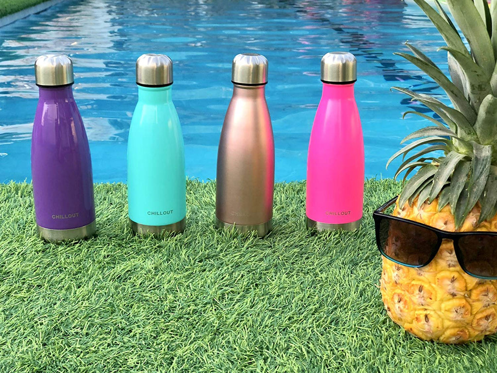 CHILLOUT LIFE 17 oz Kids Insulated Water Bottle for School with Straw Lid  Leakproof and Cute Waterproof Stickers, Personalized Stainless Steel  Thermos