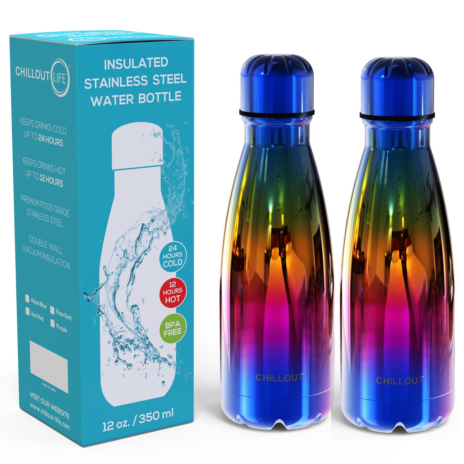 2023 Hot Selling 12oz Colorful Cute BPA Free Stainless Steel Water